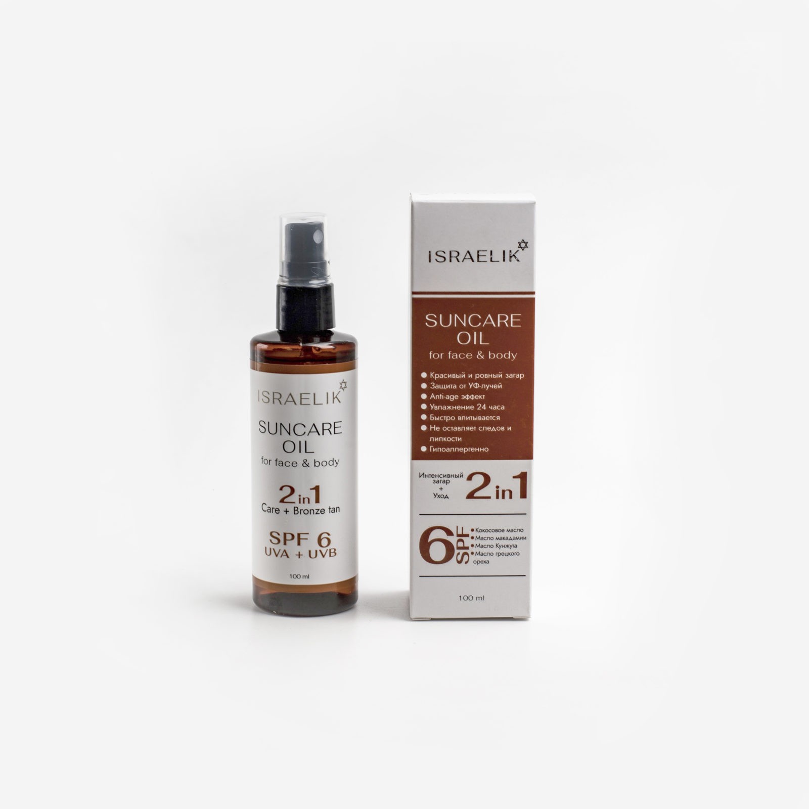 Масло для загара для лица и тела SPF 6